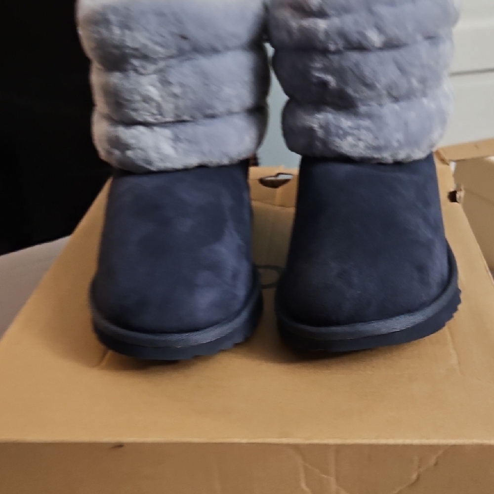UGG Navy and Gray Winter Boots